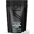 Calcium Magnesium Zinc & Vitamin D3 Tablets - 90 Vegetarian Capsules (3 Months Supply) - Resealable and Recyclable Pouch - by Alpha01