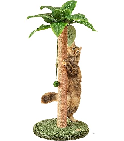 CiCixixi Katzen Kratzbaum - 72cm Sisal Kratzsäule Mit Spielball