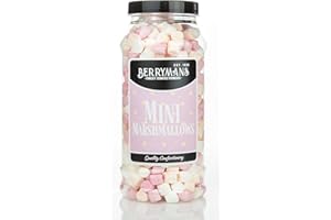 Original Mini Marshmallows Mini Mallows Retro Sweets Gift Jar By Berrymans Sweet Shop - Classic Sweets, Traditional Taste.