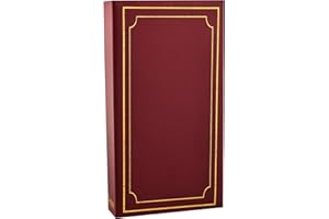 ARPAN Fotoalbum, 15 x 10 cm, 300 Hüllen, Burgunderrot, 18 x 4 x 33 cm