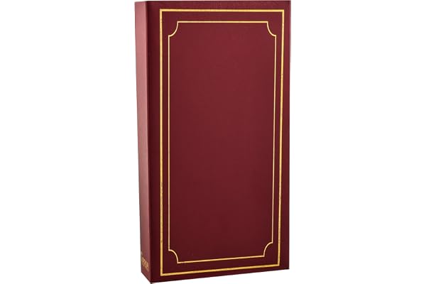 Arpan 6x4" Album photo simple avec 300 poches no memo-Timbre d'or Bourgogne
