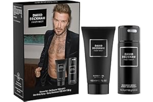 David Beckham, Cofanetto Regalo per Lui Instinct, con Deodorante Spray per il corpo & Docciaschiuma, Irrestibile Fragranza Fougère Agrumata, 150ml & 150ml