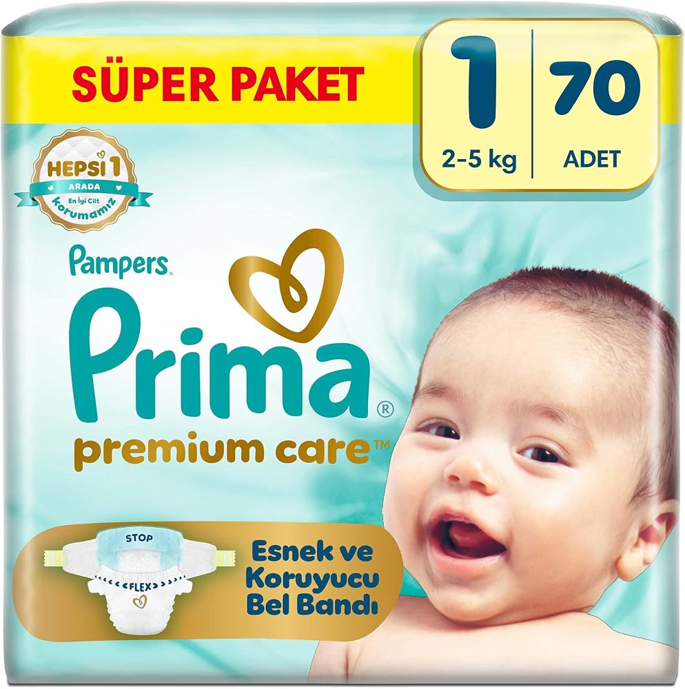Prima Bebek Bezi Premium Care 1 Numara 70 Adet Ekonomik Paket