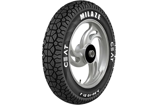 Ceat Milaze 90/100-10 53J Tube-Type Scooter Tyre,Front or Rear