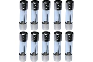 AERZETIX - C10964-10 x Glassicherungen - Glasrohr - Sicherungen - Verzögert Langsam - 2cm 5x20mm - 220V 250V - 5A