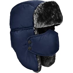 Chapka Hiver Homme Avec Masque Détachable - Noir, Anti-vent, Taille Unique, Neuve