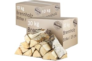 Bois de chauffage Sélection de bois 5-500 kg Pour poêle et cheminée Poêle de cheminée Firebowl Grill Bouleau Bois de bouleau Bûches 25 cm Flameup, foule:40 kg