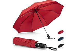NINEMAX Składany Automatyczny Parasol,9 Kości Podróżny Składany Parasol Automatyczny Przenośny,Automatyczne Otwieranie i Zamykanie，dla Kobiet i Mężczyzn