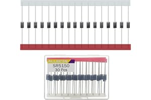 ALLECIN 30 sztuk SR5150 Dioda Schottky Prostownicza 5A 150V SB5150 Diody Prostownicze Barierowe Schottky'ego 5Amper 150Volt MBR5150 Schottky Barrier Rectifier Diode DO-201AD DO-27