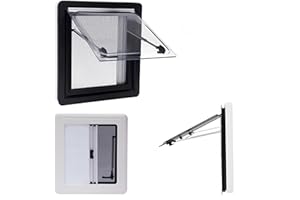 WSIKGHU Ausstellfenster Camper 450x500mm Wohnwagenfenster Seitenfenster E13 Ausstellfenster Seitenfenster Wohnmobil Fenster Push Fenster für RV Wohnwagen Kastenwagen Van Camper | EU Stock