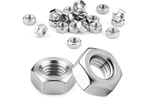 Pyroclasia 60 Stück M8 Muttern Sechskantmuttern Edelstahl A2 V2A DIN 934 Hex Nut Edelstahlmutter Sechskant Mutter Rostfrei für Schrauben Unterlegscheiben Gewindestangen im Innen und Außenbereich