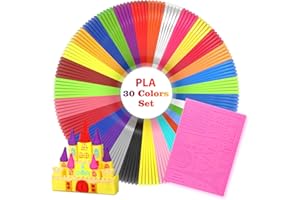 Dikale Penna con stampa 3D, tappetino in silicone, motivo a castello, rosa, medio, con filamento PLA da 1.75 mm, 30 colori, penna 3D Starter accessori da disegno, penna 3D non inclusa