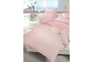 ‎JANINE Janine Bettwäsche Modern Classic 3912 dunkelrot - 01 Kleinkissen Breitstreifen 40x40 cm