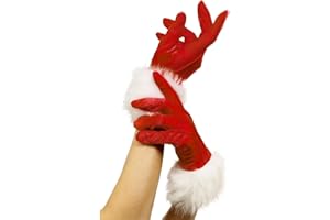 Smiffys Women's Short Santa Gloves, Red, One Size, 29253 (US)