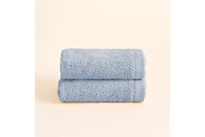 BOHEME | Juego de 2 Toallas de Lavabo Serenity | Azafata | 50x100 | 100% Algodón Peinado | 600 g/m² | Suaves, Absorbentes y de Secado Rápido | Lavables a Máquina | Uso Diario