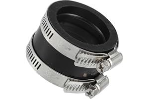 VekAuto 1 Pc Carburetor Adapter Intake Manifold, 40mm Universal for Motor Bike Rubber Steel Black