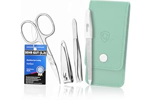marQus Set de Manicura 4 Piezas para Cuidado de Uñas – Estuche Compacto de Viaje, Fabricado en Europa