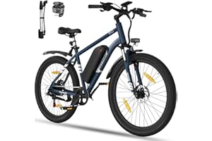 HITWAY Vélo Électrique, VTT Électrique 27,5"/26" Pneu avec Batterie au Lithium Amovible 36V13Ah/48V15,6AH,Autonomie 60-100km,Ville E-Bike avec 7 Vitesses, 250W Moteur pour Adulte