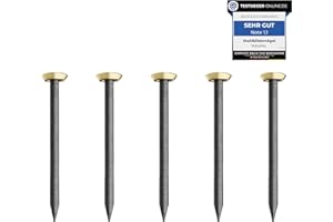 RIKAMA ONLINEVERSAND AUS EINER HAND RIKAMA® - Lot de 50 clous pour tableau de 30 mm de long - Clous en acier pour une utilisation sur le béton, la brique, le plâtre et le bois - Clous en acier trempé comme suspension d'images - Fabriqué