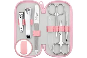 MarQus zestawy do manicure dla kobiet i mężczyzn z Solingen (Niemcy), ze szklanym pilnikiem do paznokci – wysokiej jakości zestaw do pielęgnacji Cążki do paznokci i pilniki szklane, zestaw do paznokci idealny do pedicure.