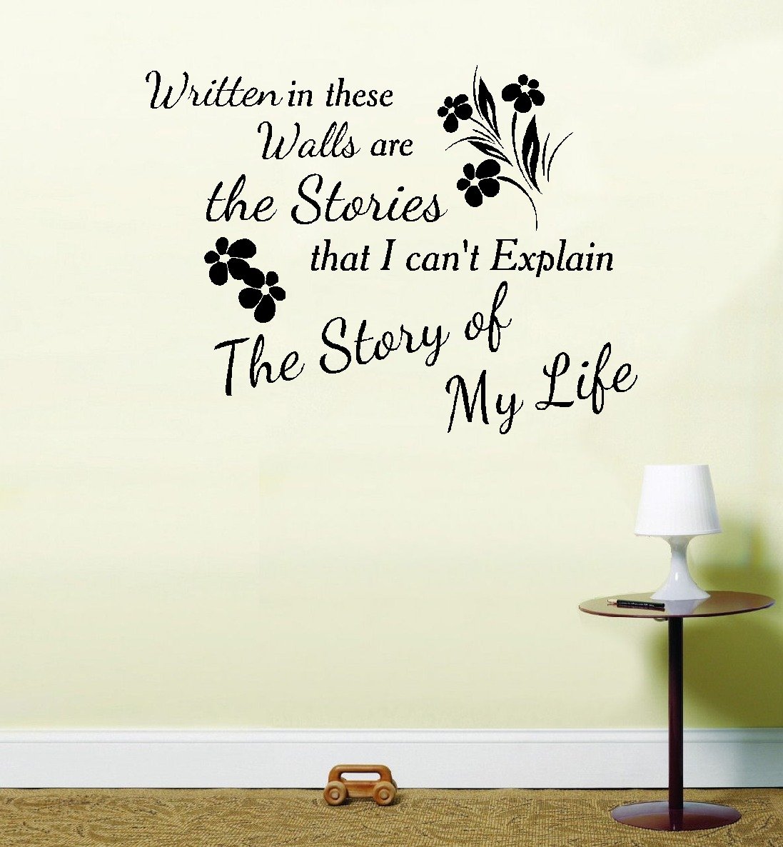 e Direction 1 D Story of My Life Song Music Vinyl Sticker Wall Art Black 1 Amazon Kitchen & Home