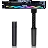 Aivalas GPU Support Bracket, Graphics Video Card Brace with Height Adjustable, Anti Sag Holder for Universal Graphics Card Sag, GPU Stand with Magnet and Rubber Pad (Black)