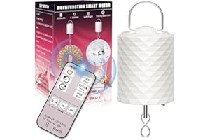 OMCCHK Windspiel Motor, Windspinner Motor, 3 Gang Drehzahl Bidirektional Eingestellter Mobile Discokugel Motor, Drehmotor für Dekoration wie Spiegelkugel