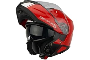 G-Mac Glide Evo Flip Front Motorcycle Helmet - Red, White