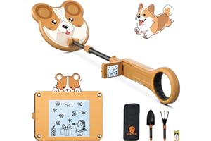 SUNPOW Metal Detector for Kids, Waterproof Coil, Lightweight Metal Detector for Kids with LCD Display, One-Button Adjustable Gold Detector, Gift for 5-8 Year Old Kids
