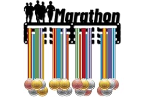 CREATCABIN Porta Medaglie Da Maratona Appendiabiti per Medaglie Da Corsa Espositore per Premi In Metallo per Sport Appendere Premi In Ferro Decorazione per Montaggio Piccolo Premi per Badge Da 29x13cm