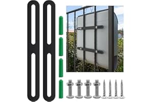 WYYFXY® 2 Set Fissaggio Cassetta Postale 215 × 24 mm Supporto in Acciaio Inox per Cassetta Postale, Cassetta Delle Lettere, Fissaggio a Doppia Asta, Accessori per Recinzione