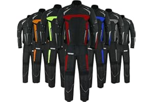 INFLORI Waterproof Motorbike Suits Motorcycle Armor Suit Bike Rider Suit 2 piece Suit Motorbike Jacket with Protective Trouser for All Weather CE Armour for Men