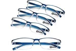 TERAISE lunettes de lecture anti-lumière bleue, légères et confortables pour lunettes de lecture homme et femme, robustes lunette de lecture ordinateur, étui à lunettes inclus