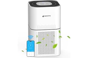 DAYETTE Multi-Zertifizierte Luftreiniger Allergiker mit WiFi/APP, CADR 300m³/h für 120㎡ Große Räume, Air Purifier mit Luftqualitätssensor, Timer, HEPA Luftfilter gegen Gerüche, Tierhaare, Schimmel, Staub