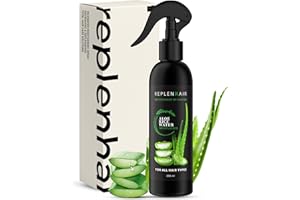 Replenhair Rice Water Aloe Vera Hair Growth Spray – Leave-In Conditioner for Thicker, Longer Hair – Reduces Hair Fall – 12H Hydration, 100% Natural & Organic Hydrating Mist - 250ml