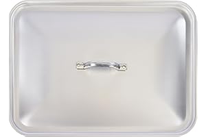 BALDASSARE AGNELLI Pentole Agnelli, FAMA83B35 Coperchio Rettangolare per Rostiera, Alluminio, Argento