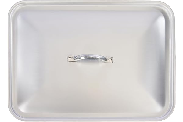 Pentole Agnelli Couvercle rectangulaire pour Plat à rôtir, en Aluminium BLTF, Argenté 35x26 cm Argent