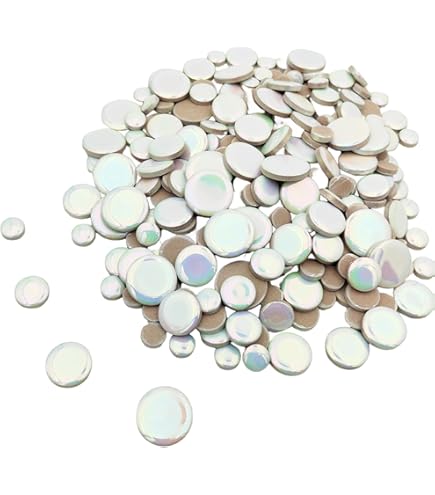 Ronde tuintafel met gekleurde mozaïek tegeltjes - Piet Jonker