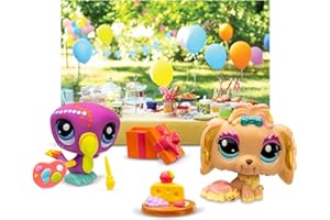 BANDAI Littlest Pet Shop Packung PETFLUENCERS Party im Freien, BF00572, enthält 2 Haustiere, 4 Zubehörteile, 1 Hintergrund, 1 Sammelkarte, 1 virtueller Code, Generation 7, 4 Jahre +