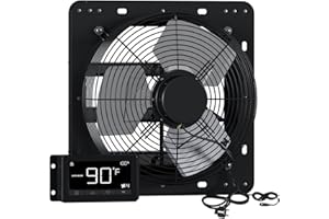 Brogachy Extractor de aire inteligente de 300mm con controlador de temperatura y humedad, motor EC trifásico, para carpas de crecimiento en áticos, talleres y garajes, ventilación y extractor de aire.