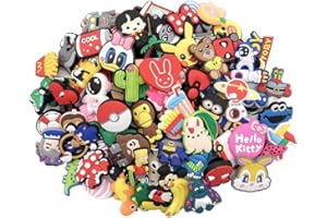 OBLRXM Charm Decorativi 100pcs Crocs Shoe Charm Forma Diversa Ciondoli per Scarpe Ciondoli Scarpe Personalize with Shoe Decoration, Shoe Charm per Bambini/Adulti