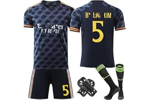 AINVLIYA Football Kits for Kids, Football Shirts Training Set No.5 Soccer Jerseys Football Kits for Boys with Football Training Shirts Shorts Socks Guards Plate, Football Jersey Gift for Boys Girls Children