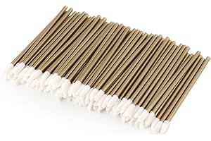 BIZZICO 100 Unicorn Lashes - Reinigungsstäbchen für Wimpernverlängerung - Einweg Lippenpinsel, Farbe:Gold