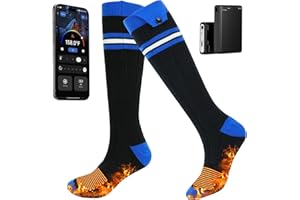 Minthouz Heated Socks for Men Women, 6000mAh Battery Rechargeable Heating Electric Socks, APP Control, Gifts for Outdoor Work Hunting, Fishing, Skiing, Hiking, Camping, Cycling