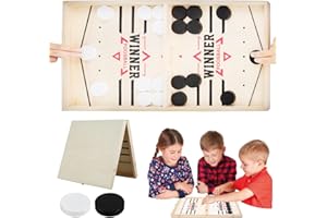 FMKLDENA Juego de Mesa de Hockey, Plegable Slingshot Table Hockey Game, Fast Sling Puck Juego, Juego Catapulta Hockey, Adecuado para La InteraccióN Entre Padres E Hijos, Actividades De ReunióN Familiar