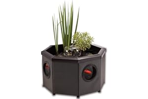 Blagdon Affinity View Fontaine octogonale pour terrasse, Piscine, Bassin avec Pompe filtrante Inpond 5 en 1 2000 et Spot LED, 3 têtes de Fontaine attrayantes, 1 Panier de Plantation – Petite Taille,