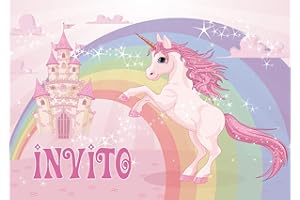 Edition Colibri 10 inviti per festa di compleanno; motivo: UNICORNO/inviti di compleanno per bambini/in Italiano (10952 IT)