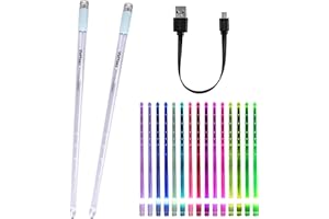VHFFOSO 15 Farben LED Leuchten Trommelstock 5A, Beleuchtete Drumsticks