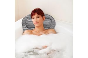 Gigmeta Badewannenkissen mit Saugnäpfen, Mesh Nackenkissen für Badewanne, Nackenkissen Badewanne Kopfkissen Komfort BadeKissen, für Home Spa und Badewannen