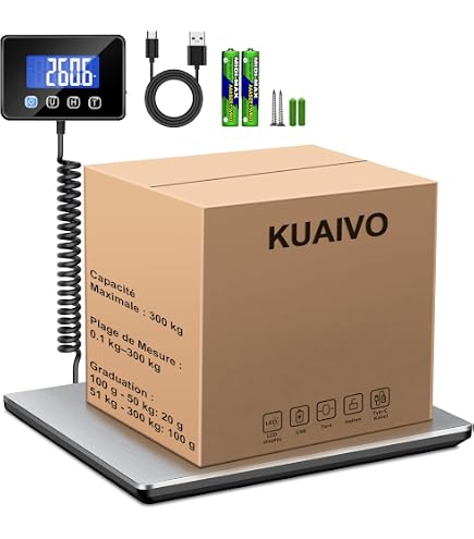 Balance Pèse-Colis Steinberg 200kg/50g - Plateau 30x28.5cm - Unités Kg/lb/oz - LCD - Pour Livraisons